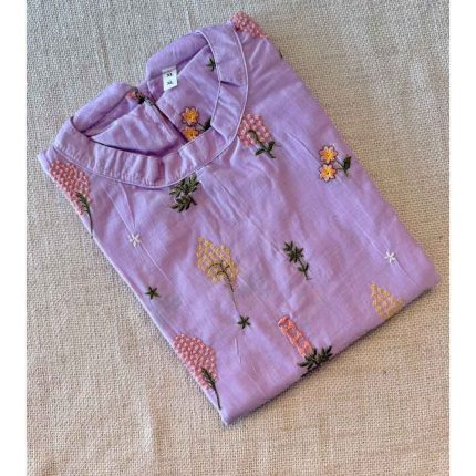 Mul Chanderi Casual Kurtis  Medium Size
